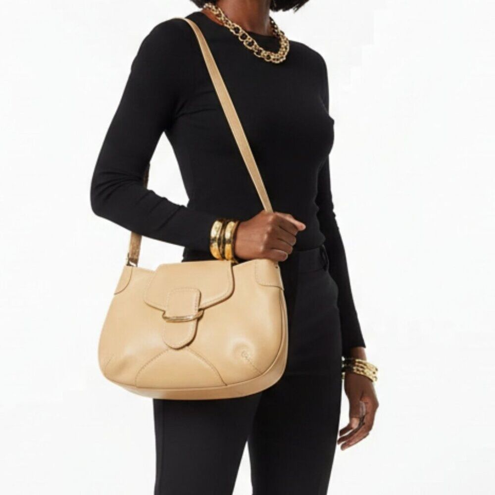 Cole Haan Leather Avalon Tan Shoulder Bag